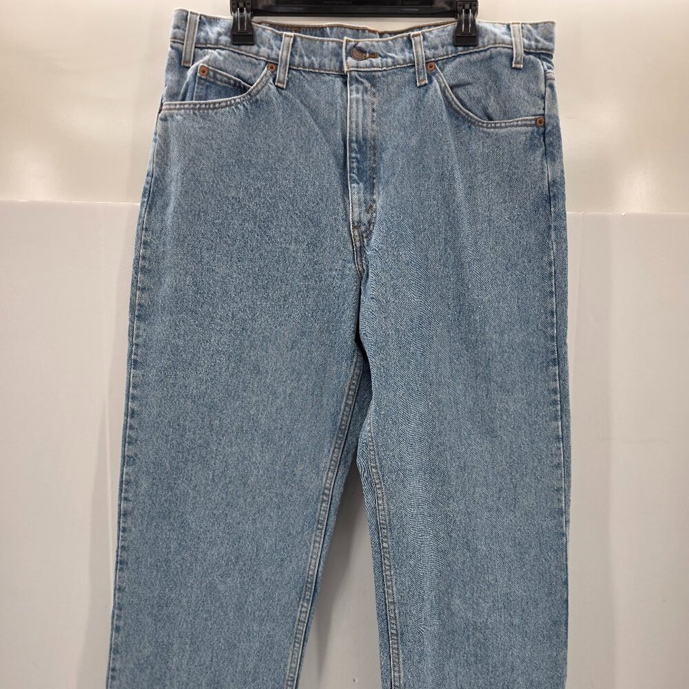 Levis 550 Vintage Orange Tab Mens 36x32 Relaxed Fit Tapered Blue Denim